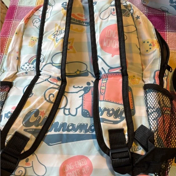 Cinnamonroll is hello kitties friend 🩷Kids Backpack Set - White and Pink NWT - Picture 3 of 7